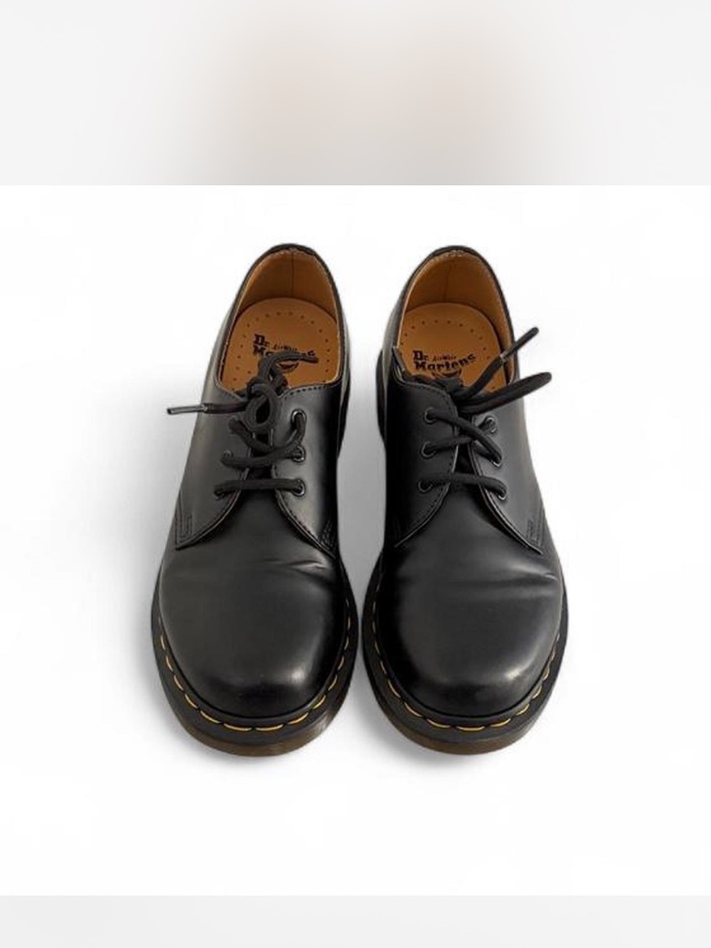 Dr. Martens women’s size 7 3-Eye Black Leather Derby Shoes